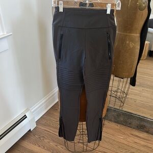Athleta Gray Hybrid Moto Tights